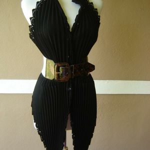 ON SALE ISSEY MIYAKE VINTAGE ACCORDIAN VEST/BLOUSE